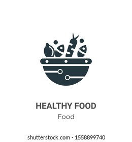 Healthy food vector icon on white background. Flat vector healthy food icon symbol sign from modern food collection for mobile concept and web apps design.