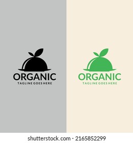 Healthy Food Vector. Vector icon template for vegan restaurant, diet menu, natural products.
