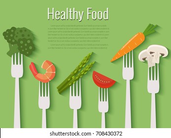  Healthy food vector illustration.
