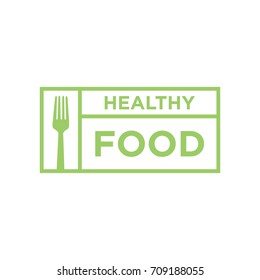 Healthy food vector logo design