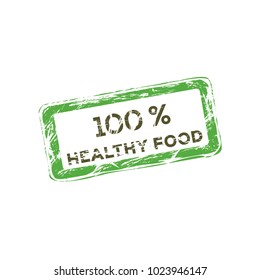 Healthy food vector logo. Eco, organic, bio sign. Vegan, raw, healthy food, natural product badge, emblem, label.