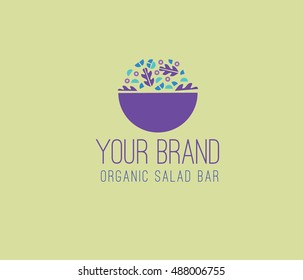 Healthy food vector logo template