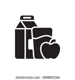 Icono sólido vector de comida saludable. Símbolo de enfermería y obstetricia de archivos EPS 10