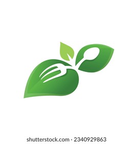 healthy food and vegan logo label vector