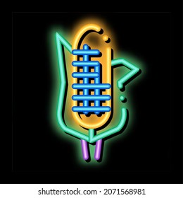 Healthy Food Vegetable Maize neon light sign vector. Glowing bright icon transparent symbol illustration