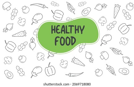 Healthy food vegetables background, banner, poster