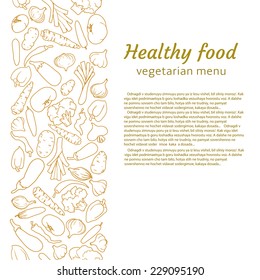healthy food. vegetarian menu