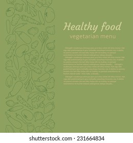 healthy food. vegetarian menu
