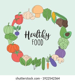 World Food Day Background Meat Vegetables Stock Vector (Royalty Free ...