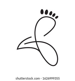 Healthy foot logo template vector icon design
