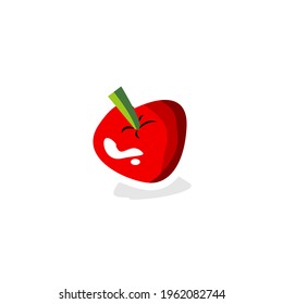 diseño vectorial de manzana fresca saludable