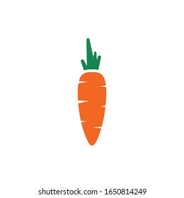 healthy fresh carrot icon and logo vector  