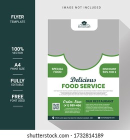 Healthy Fresh Food Flyer. Can Be Used For Presentation, Web, Flyer, Magazine, Cover, Poster.