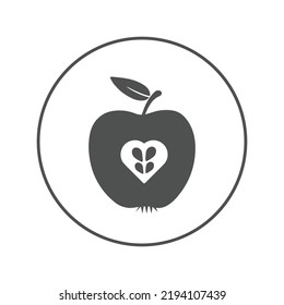 Healthy fresh fruit apple icon | Circle version icon |