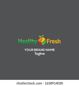 Healthy Fresh Fruit And Vegetable Logo, Fruit Mart Logo 