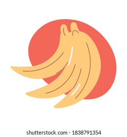 Healthy fresh ripe yellow bananas containing probiotics for good microflora in stomach