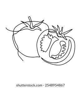 Healthy Fresh Vegetables Vector Line Art Graphic Design Decoration
