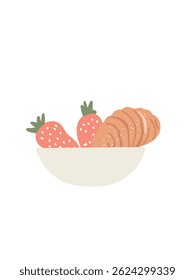 healthy fruit collection, vector illustration