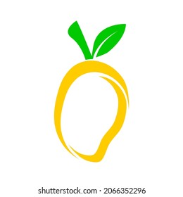 Healthy Fruit design with modern style. 3d blue mango isolated on white background for packaging or web design. Vector EPS. Mango logo icon in flat style. Vector illu
