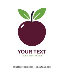 Gesunde Früchte und Bio-Logo, Vektorgrafik
