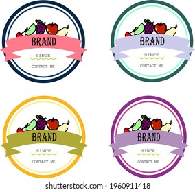healthy fruit salad vector illustration logo, perfect for fresh fruit sale logos, fruit salad logos. etc.