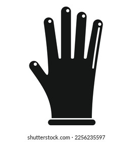 Un simple vector de icono del guante saludable. Doctor limpio. Látex de mano