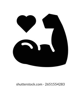 healthy glyph icon illustration vector graphic. Simple element illustration vector graphic, suitable for app, websites, and presentations isolated on white background