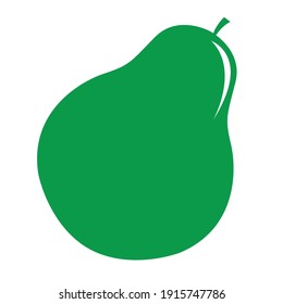 healthy green pear fruit vector graphic illustration