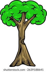 Healthy Green Tree simple Illustration