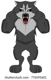 healthy grey werewolf