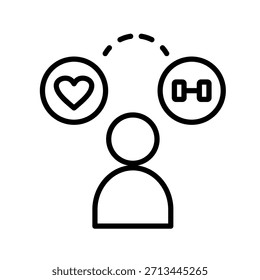 Healthy Habit Outline Icon Vector Illustration