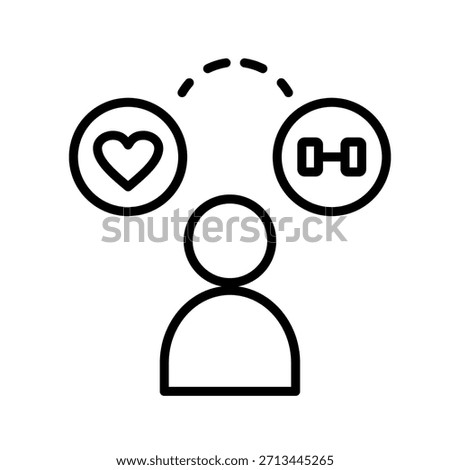 Healthy Habit Outline Icon Vector Illustration