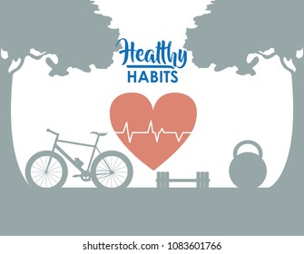 Healthy habits concept