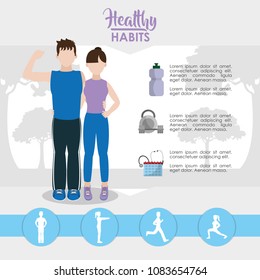 Healthy habits infographic