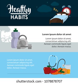 Healthy habits lifestyle concept