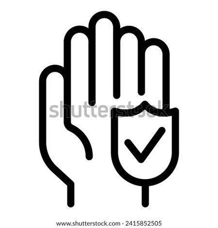 Healthy hand icon outline vector. Coverage care money. Medicine sleep
