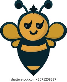 Healthy and happy bee week logo.