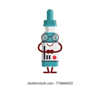 Healthy Happy And Cute Medicine Bottle Illustration Cartoon