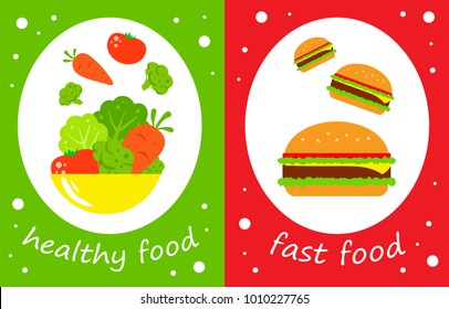 healthy and harmful food