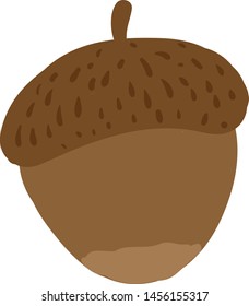 Healthy hazelnut, illustration, vector on white background.