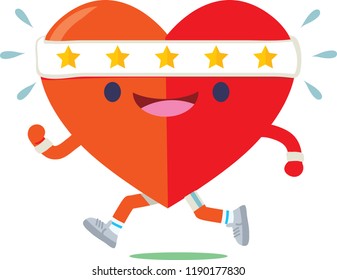 healthy heart of an athlete runs 