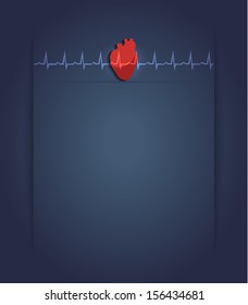 Healthy heart brochure design. Beautiful bright color combinations.