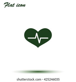 Healthy heart  icon.