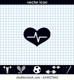 Healthy heart  icon.