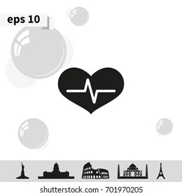 Healthy heart  icon.