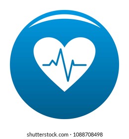 Healthy heart icon. Simple illustration of healthy heart vector icon for any design blue