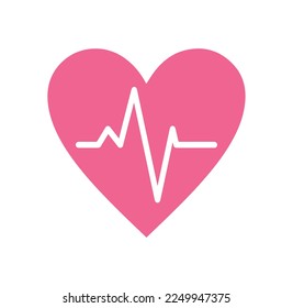vector de icono del corazón saludable aislado en el fondo