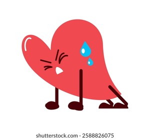 Healthy heart sweating after workout illustration