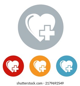 Healthy heart symbol isolated icon vector illustration design. Vector illustration of the heart icon. Heart care icon, simple flat design heart icon