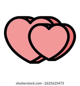 Healthy hearts icon outline vector. Keep heart. Love gratitude color flat